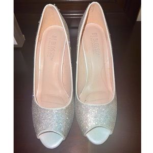 De Blossom Women’s Silver Sparkly Heels